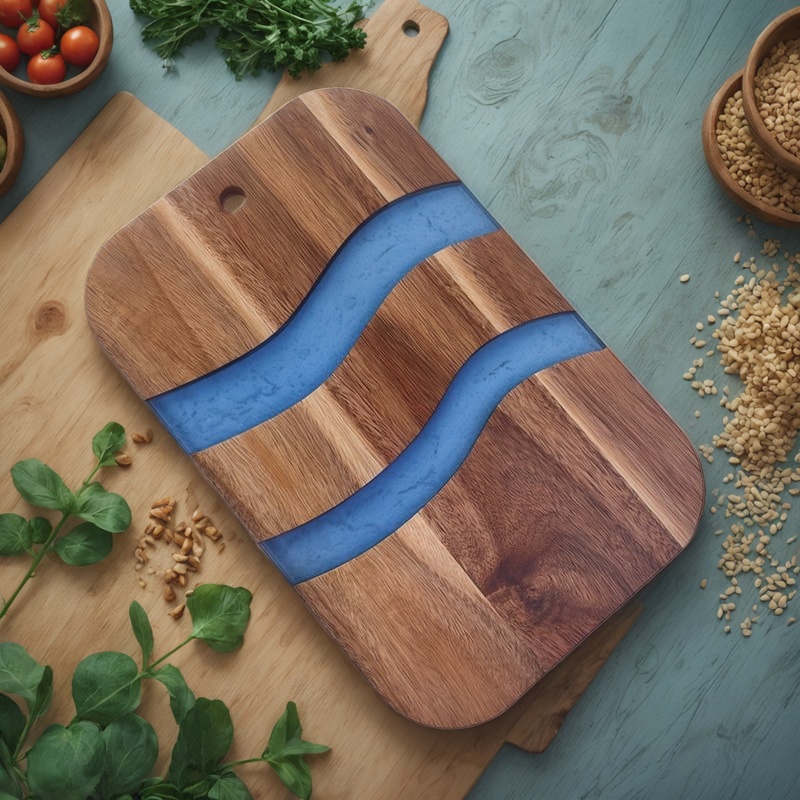 resin cutting board, epoxy resin cutting board, handmade resin cutting board, resin wood cutting board, unique resin cutting board, artisanal resin cutting board