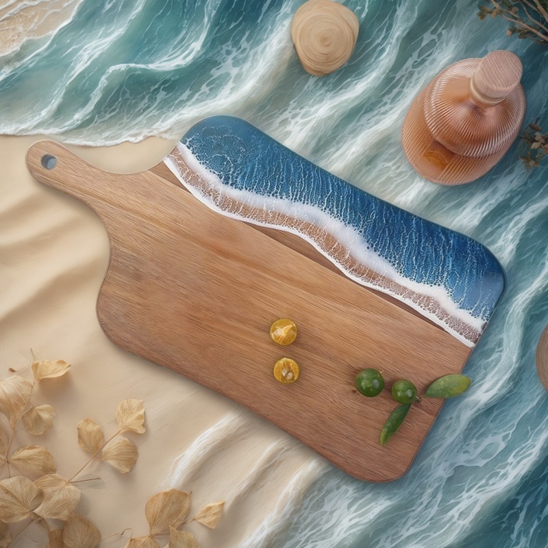 resin cutting board, epoxy resin cutting board, handmade resin cutting board, resin wood cutting board, unique resin cutting board, artisanal resin cutting board
