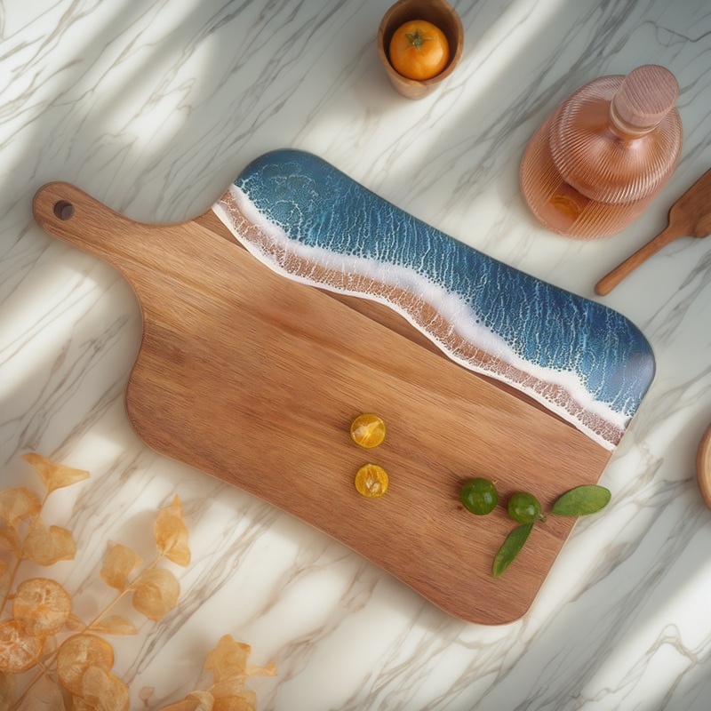 resin cutting board, epoxy resin cutting board, handmade resin cutting board, resin wood cutting board, unique resin cutting board, artisanal resin cutting board