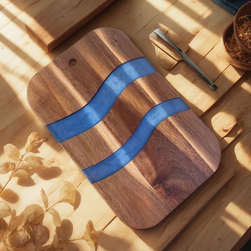 resin cutting board, epoxy resin cutting board, handmade resin cutting board, resin wood cutting board, unique resin cutting board, artisanal resin cutting board