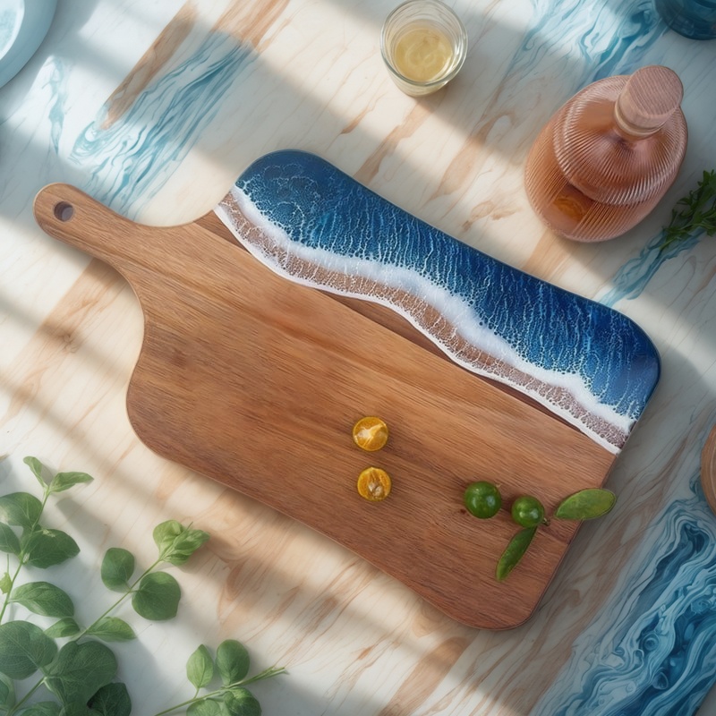 resin cutting board, epoxy resin cutting board, handmade resin cutting board, resin wood cutting board, unique resin cutting board, artisanal resin cutting board