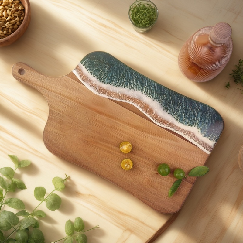 resin cutting board, epoxy resin cutting board, handmade resin cutting board, resin wood cutting board, unique resin cutting board, artisanal resin cutting board