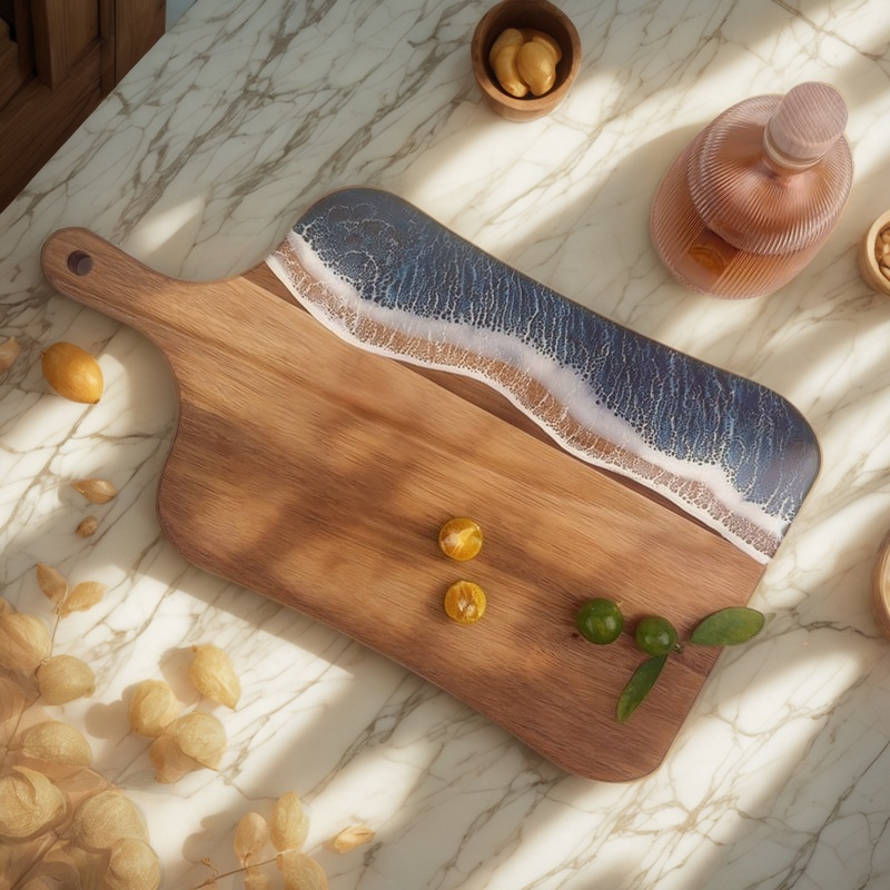 resin cutting board, epoxy resin cutting board, handmade resin cutting board, resin wood cutting board, unique resin cutting board, artisanal resin cutting board