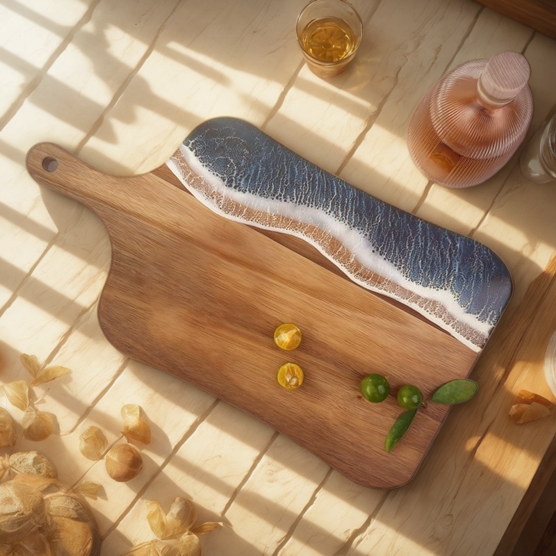 resin cutting board, epoxy resin cutting board, handmade resin cutting board, resin wood cutting board, unique resin cutting board, artisanal resin cutting board