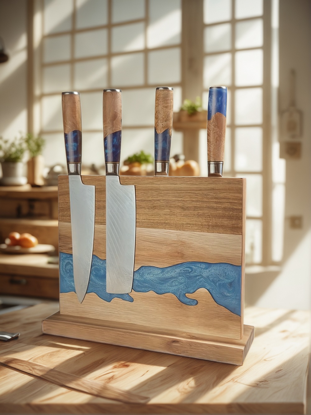 magnetic knife block, kitchen knife storage, magnetic knife holder, best magnetic knife block, space-saving knife block, wooden magnetic knife block, magnetic knife rack