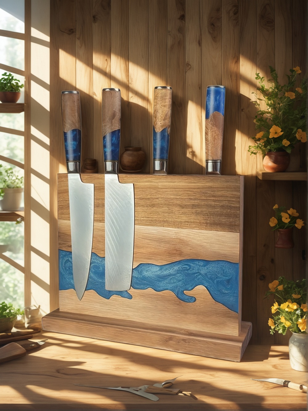 magnetic knife block, magnetic knife holder, magnetic knife storage, magnetic knife rack, kitchen knife organizer, modern knife block, magnetic block for knives