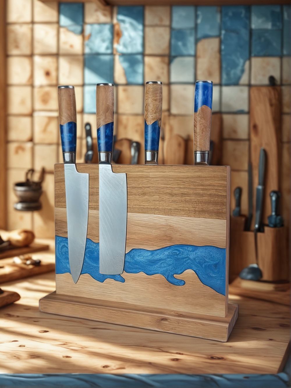 magnetic knife block, kitchen knife storage, magnetic knife holder, best magnetic knife block, space-saving knife block, wooden magnetic knife block, magnetic knife rack