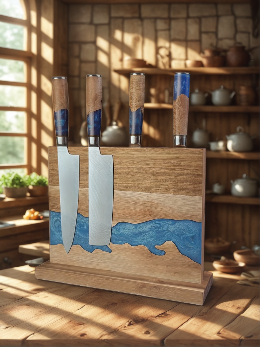 magnetic knife block, magnetic knife holder, magnetic knife storage, magnetic knife rack, kitchen knife organizer, modern knife block, magnetic block for knives