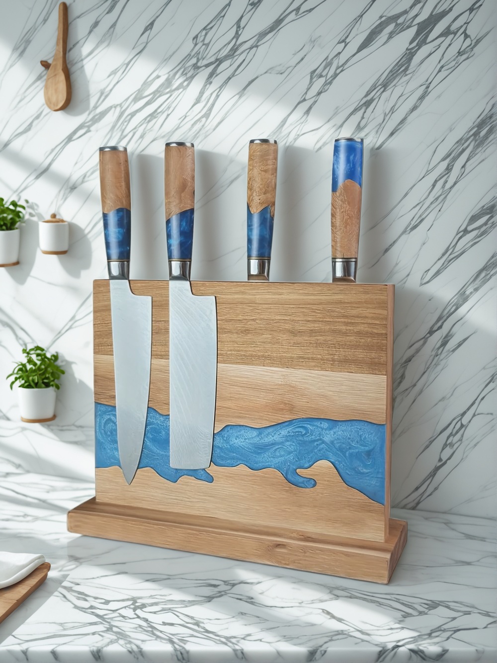 magnetic knife block, kitchen knife storage, magnetic knife holder, best magnetic knife block, space-saving knife block, wooden magnetic knife block, magnetic knife rack