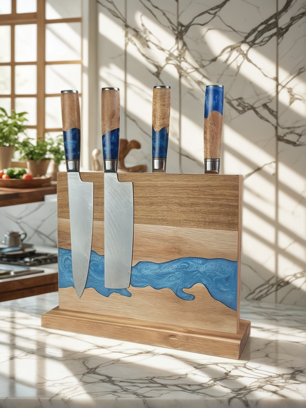 magnetic knife block, kitchen knife storage, magnetic knife holder, best magnetic knife block, space-saving knife block, wooden magnetic knife block, magnetic knife rack