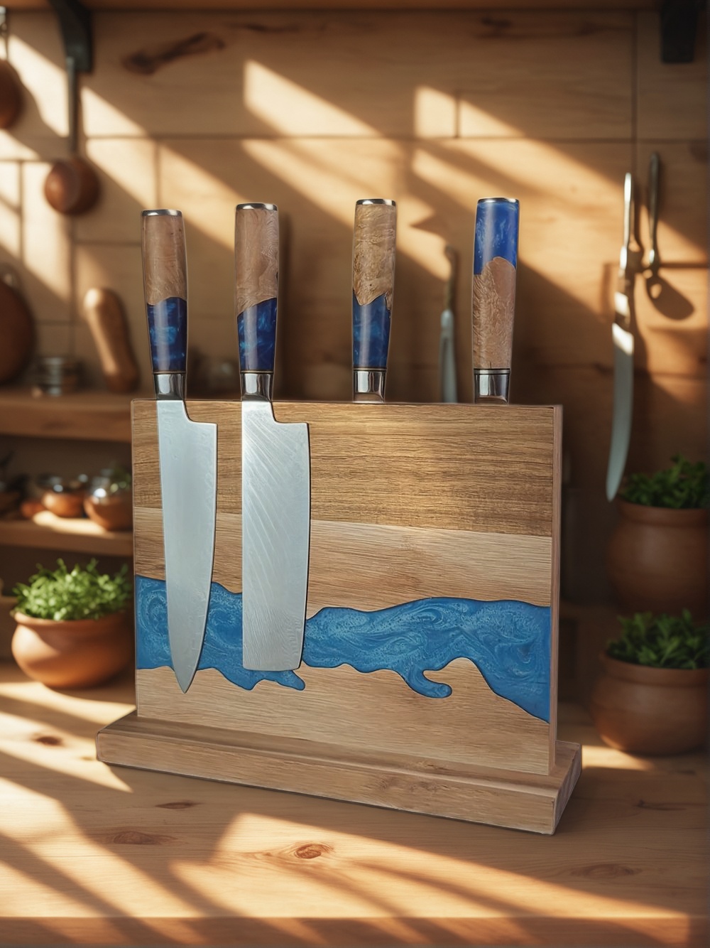 magnetic knife block, magnetic knife holder, magnetic knife storage, magnetic knife rack, kitchen knife organizer, modern knife block, magnetic block for knives