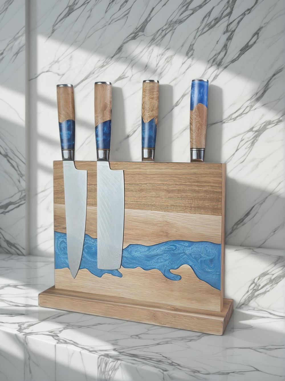 magnetic knife block, magnetic knife holder, best magnetic knife block, magnetic knife storage, kitchen organization, magnetic knife rack, modern knife block