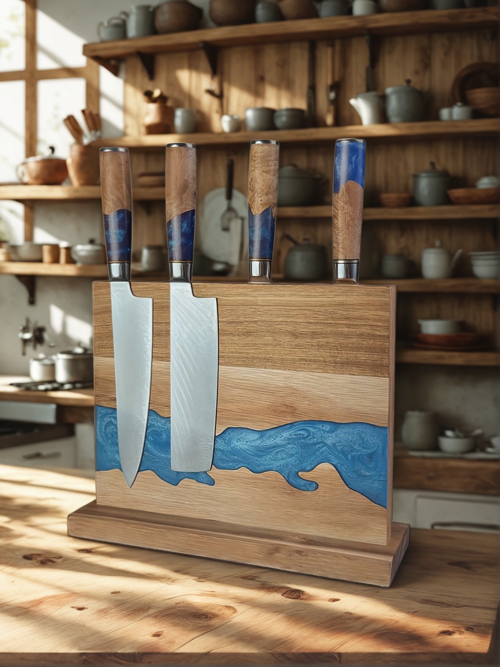 magnetic knife block, magnetic knife holder, magnetic knife storage, magnetic knife rack, kitchen knife organizer, modern knife block, magnetic block for knives