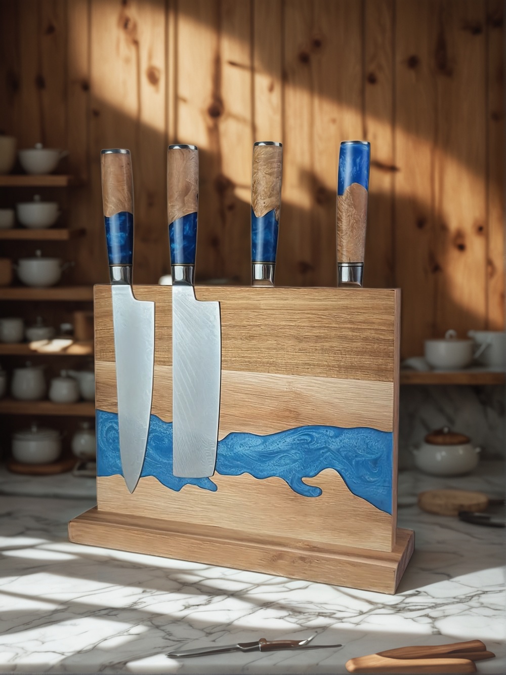 magnetic knife block, magnetic knife holder, magnetic knife storage, magnetic knife rack, kitchen knife organizer, modern knife block, magnetic block for knives