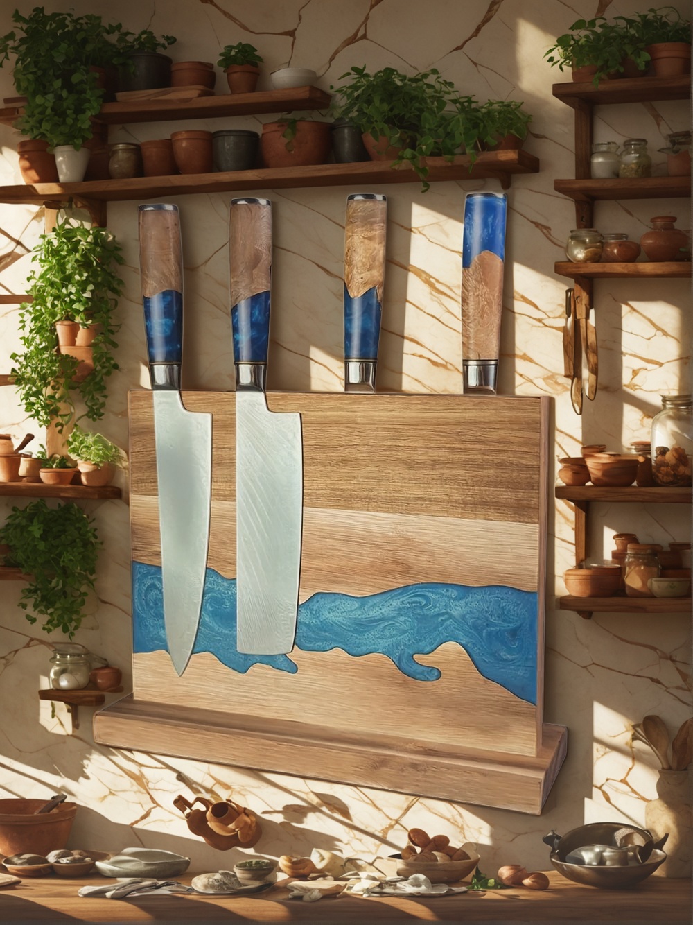 magnetic knife block, magnetic knife holder, magnetic knife storage, magnetic knife rack, kitchen knife organizer, modern knife block, magnetic block for knives