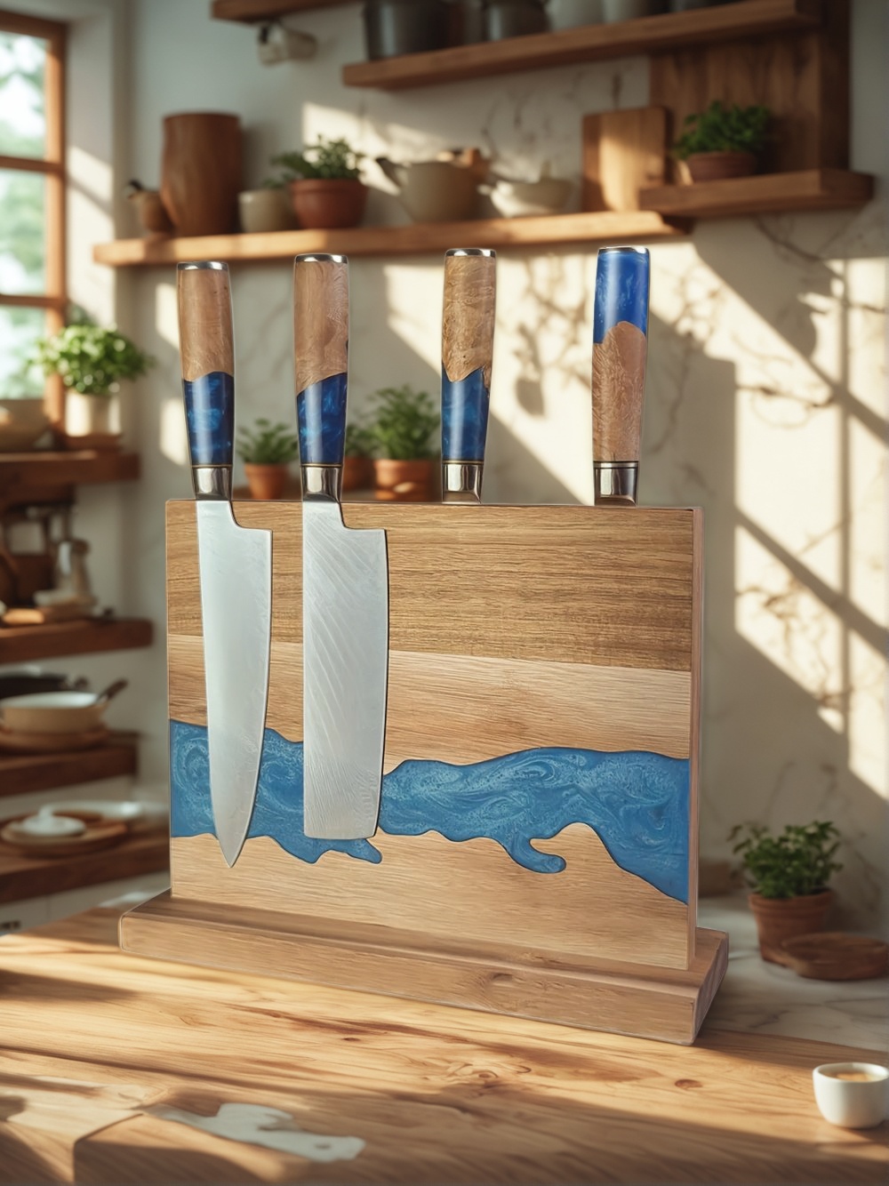 magnetic knife block, kitchen knife storage, magnetic knife holder, best magnetic knife block, space-saving knife block, wooden magnetic knife block, magnetic knife rack