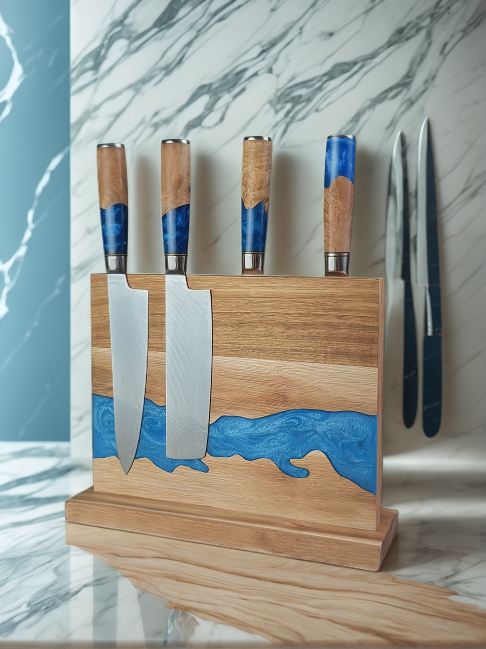 magnetic knife block, magnetic knife holder, best magnetic knife block, magnetic knife storage, kitchen organization, magnetic knife rack, modern knife block