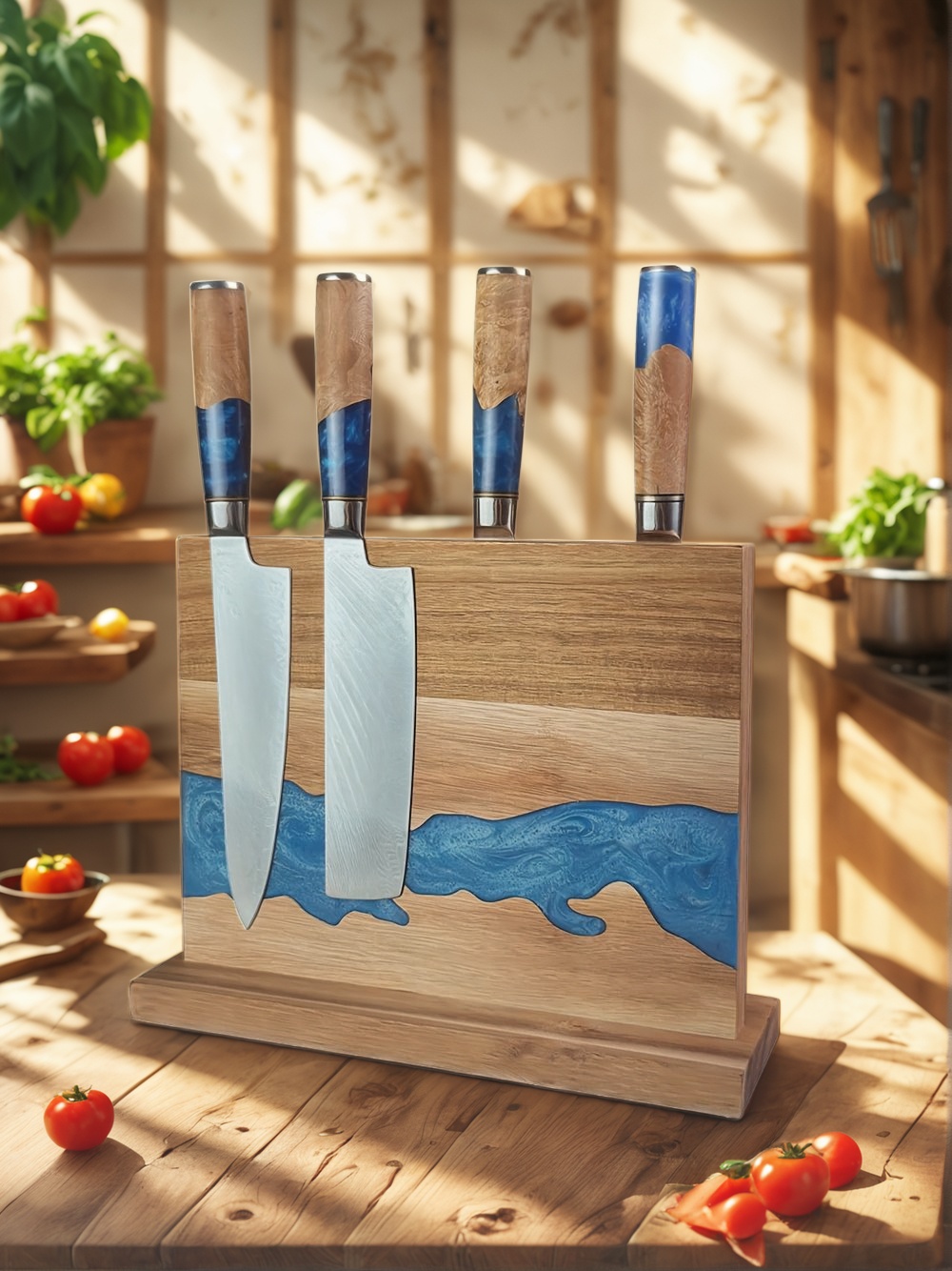 magnetic knife block, magnetic knife holder, magnetic knife storage, magnetic knife rack, kitchen knife organizer, modern knife block, magnetic block for knives