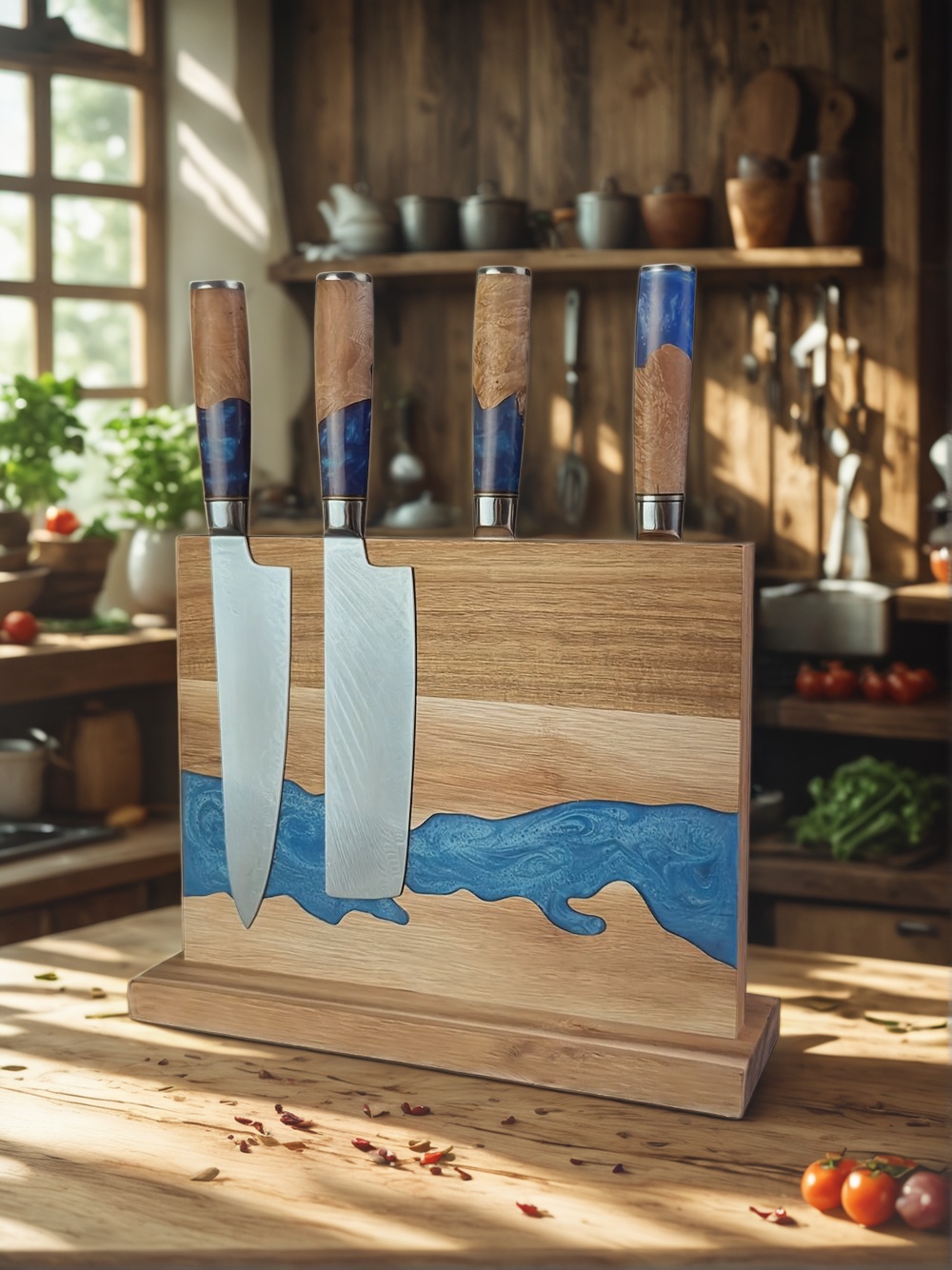 magnetic knife block, magnetic knife holder, magnetic knife storage, magnetic knife rack, kitchen knife organizer, modern knife block, magnetic block for knives