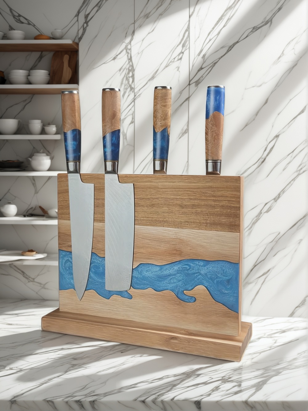 magnetic knife block, kitchen knife storage, magnetic knife holder, best magnetic knife block, space-saving knife block, wooden magnetic knife block, magnetic knife rack