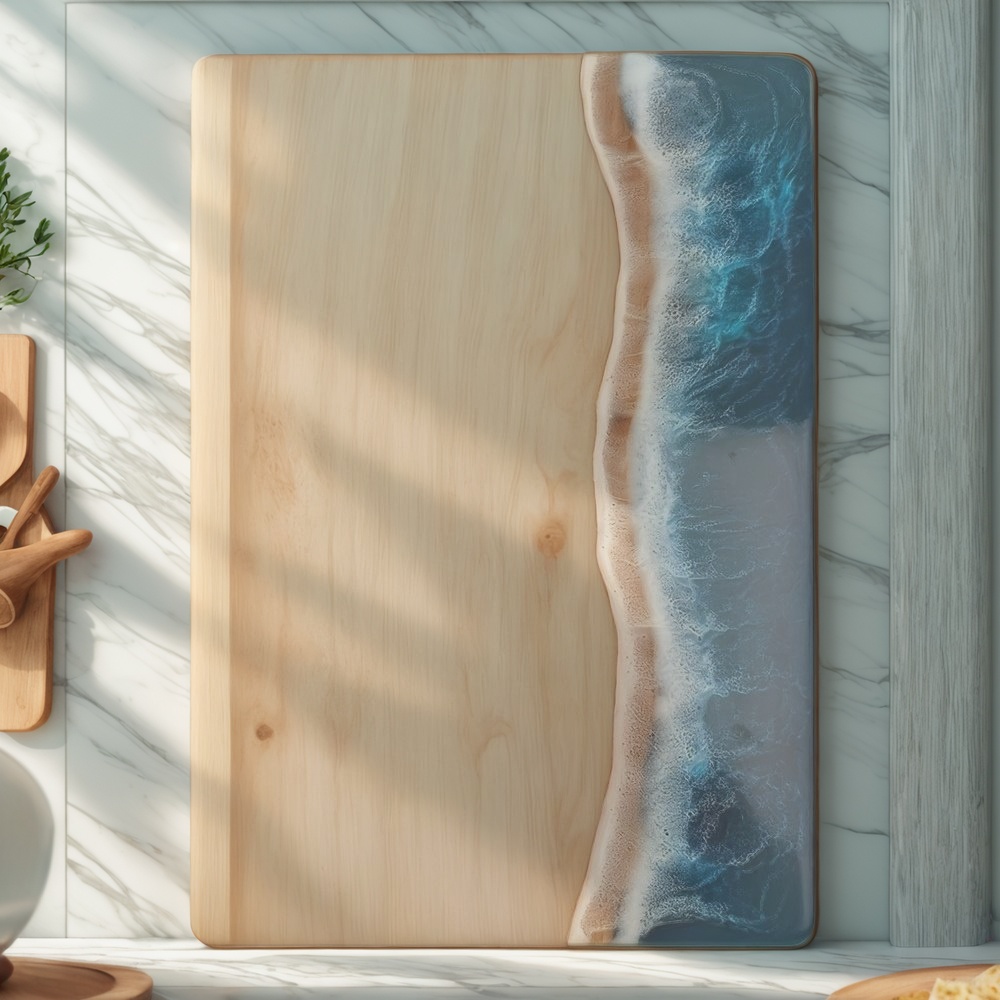 resin cutting board, epoxy resin cutting board, resin and wood cutting board