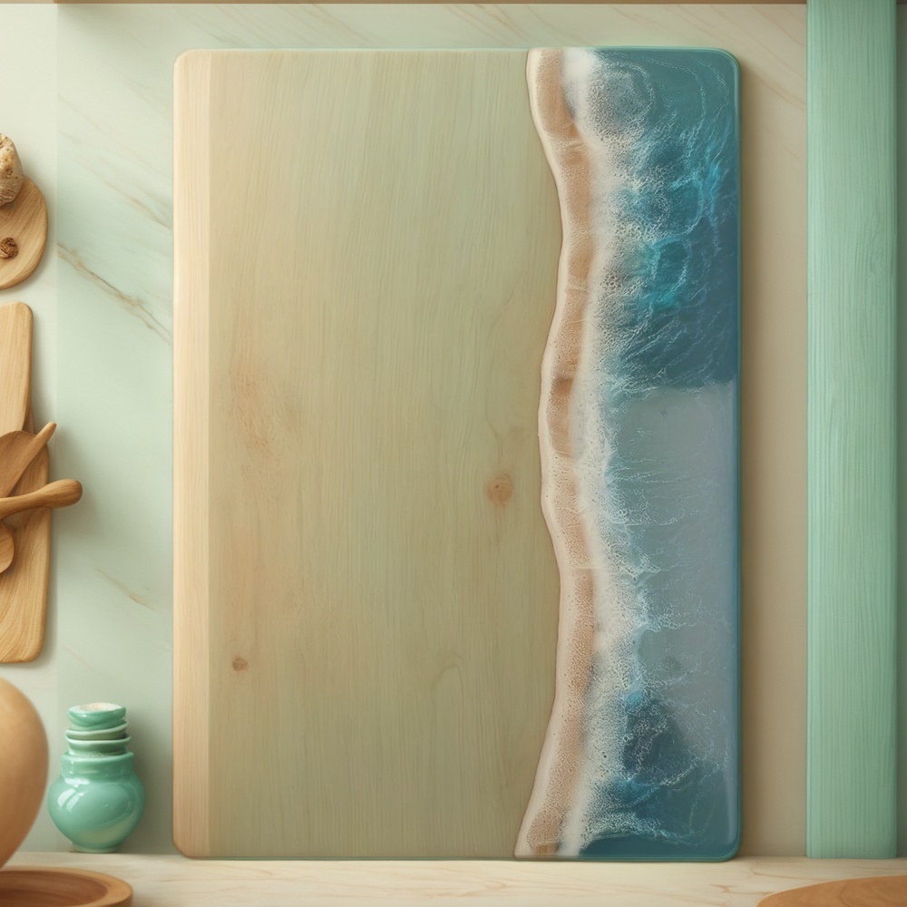 resin cutting board, epoxy resin cutting board, resin and wood cutting board