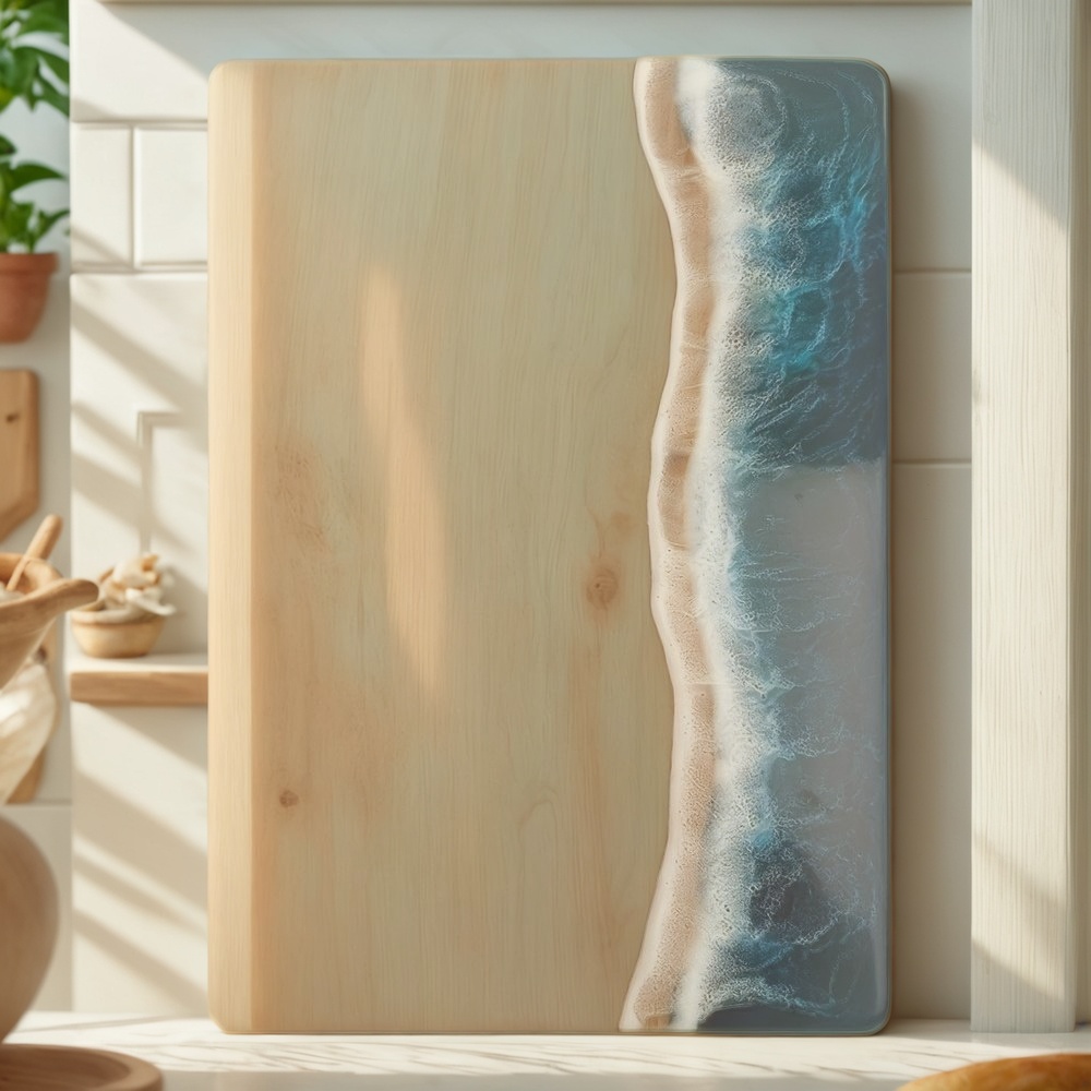 resin cutting board, epoxy resin cutting board, resin and wood cutting board