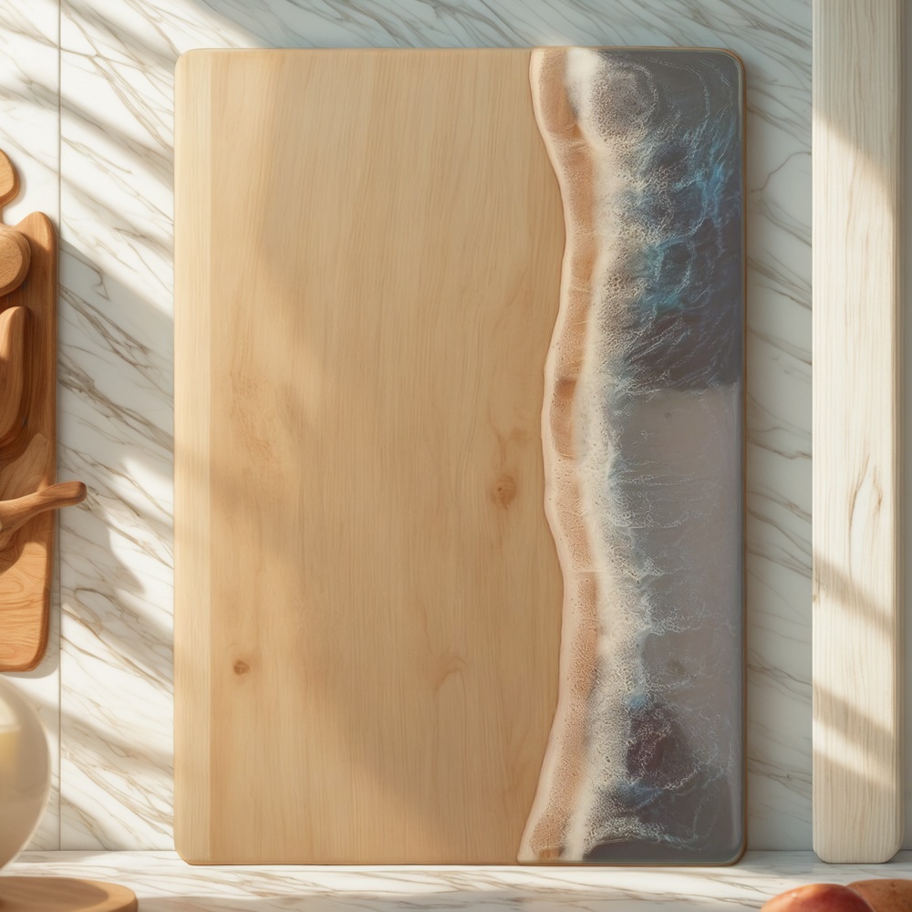resin cutting board, epoxy resin cutting board, resin and wood cutting board