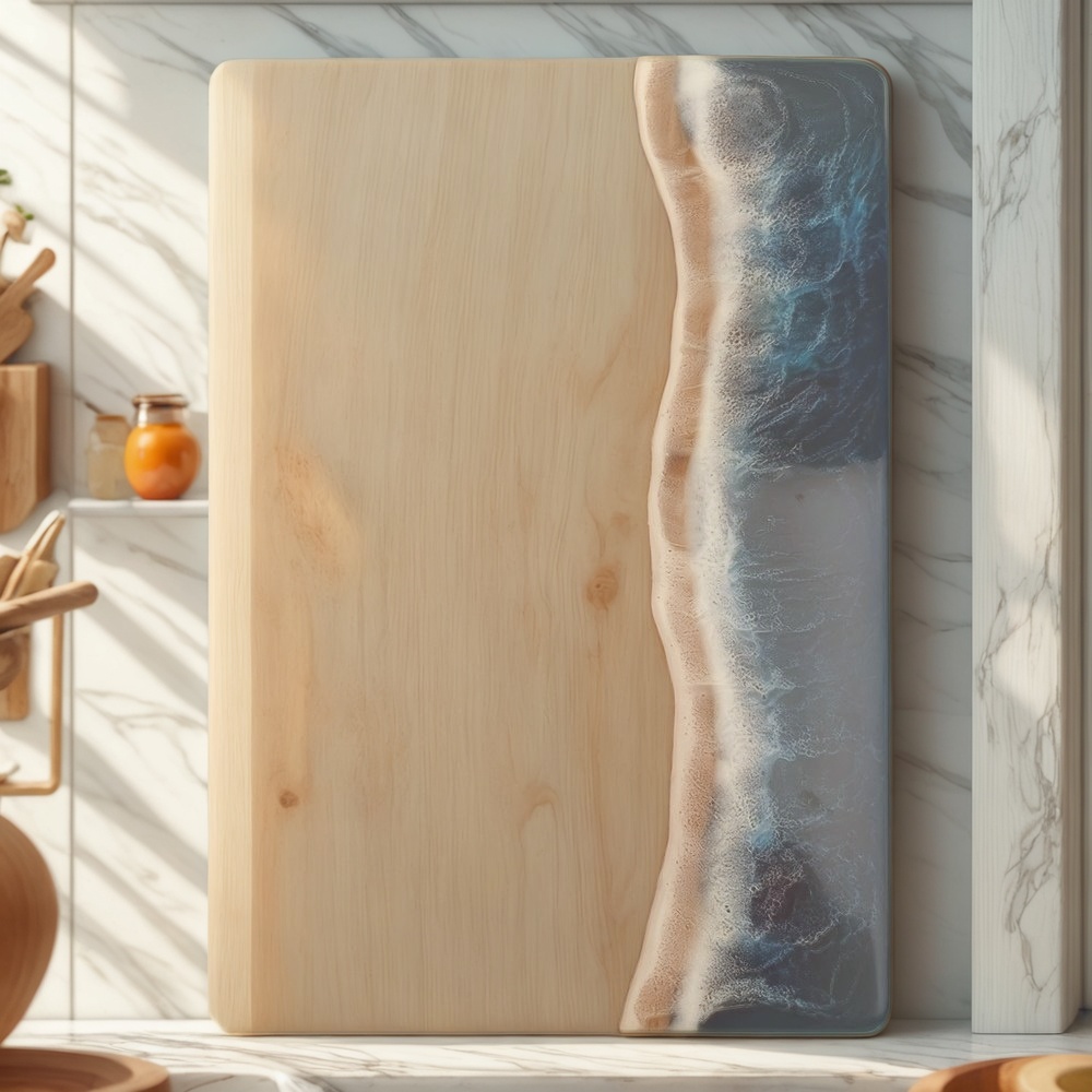 resin cutting board, epoxy resin cutting board, resin and wood cutting board