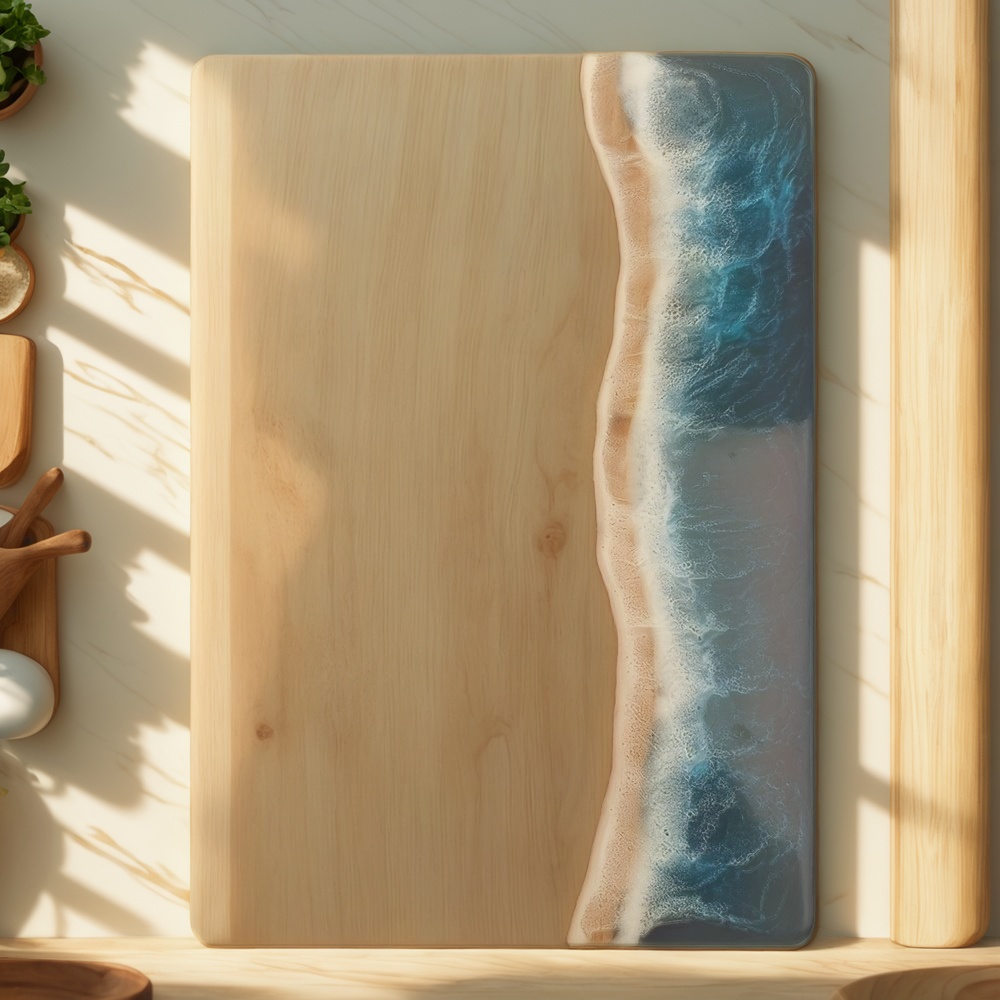 resin cutting board, epoxy resin cutting board, resin and wood cutting board