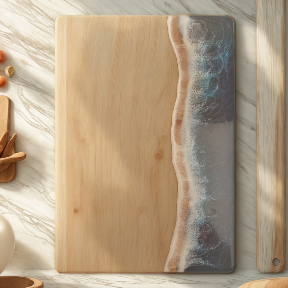 resin cutting board, epoxy resin cutting board, resin and wood cutting board